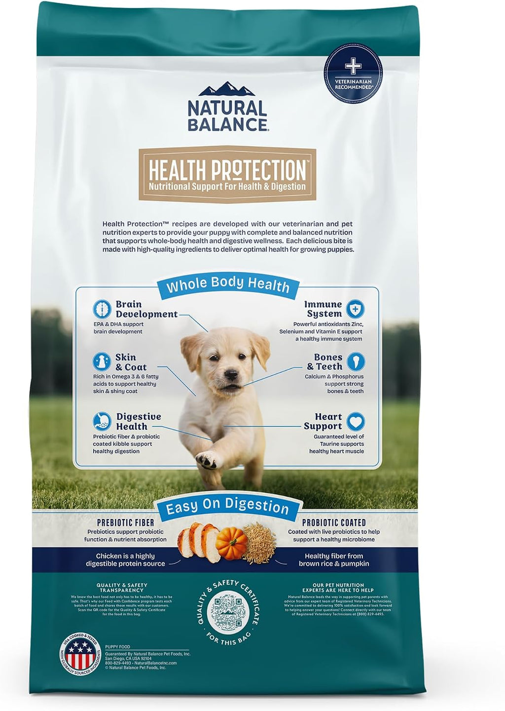 Natural Balance Health Protection, Puppy Dog Food, Chicken, 12 lb