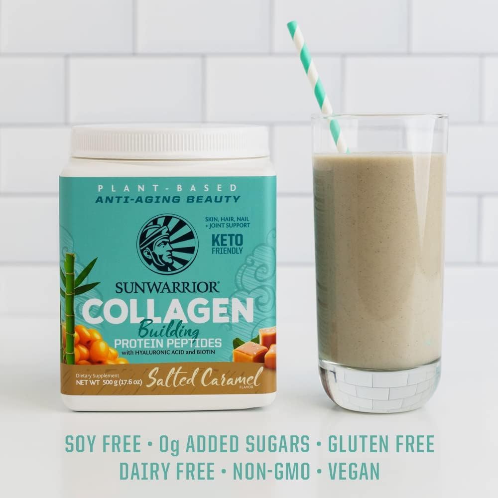 Sunwarrior Vegan Collagen Powder, Salted Caramel, 20 Servings