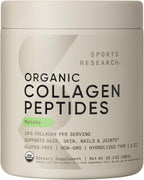 Sports Research® Organic Collagen Peptides w/Matcha Green Tea - 10.2oz