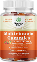 Natures Craft Potent Multivitamin Gummies for Adults - Energy and Immune Support - 90 Ct
