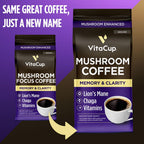VitaCup Mushroom Coffee Grounds with Lions Mane