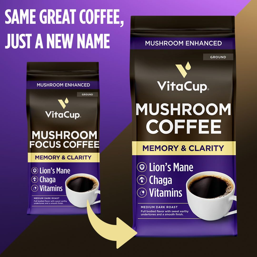 VitaCup Mushroom Coffee Grounds with Lions Mane