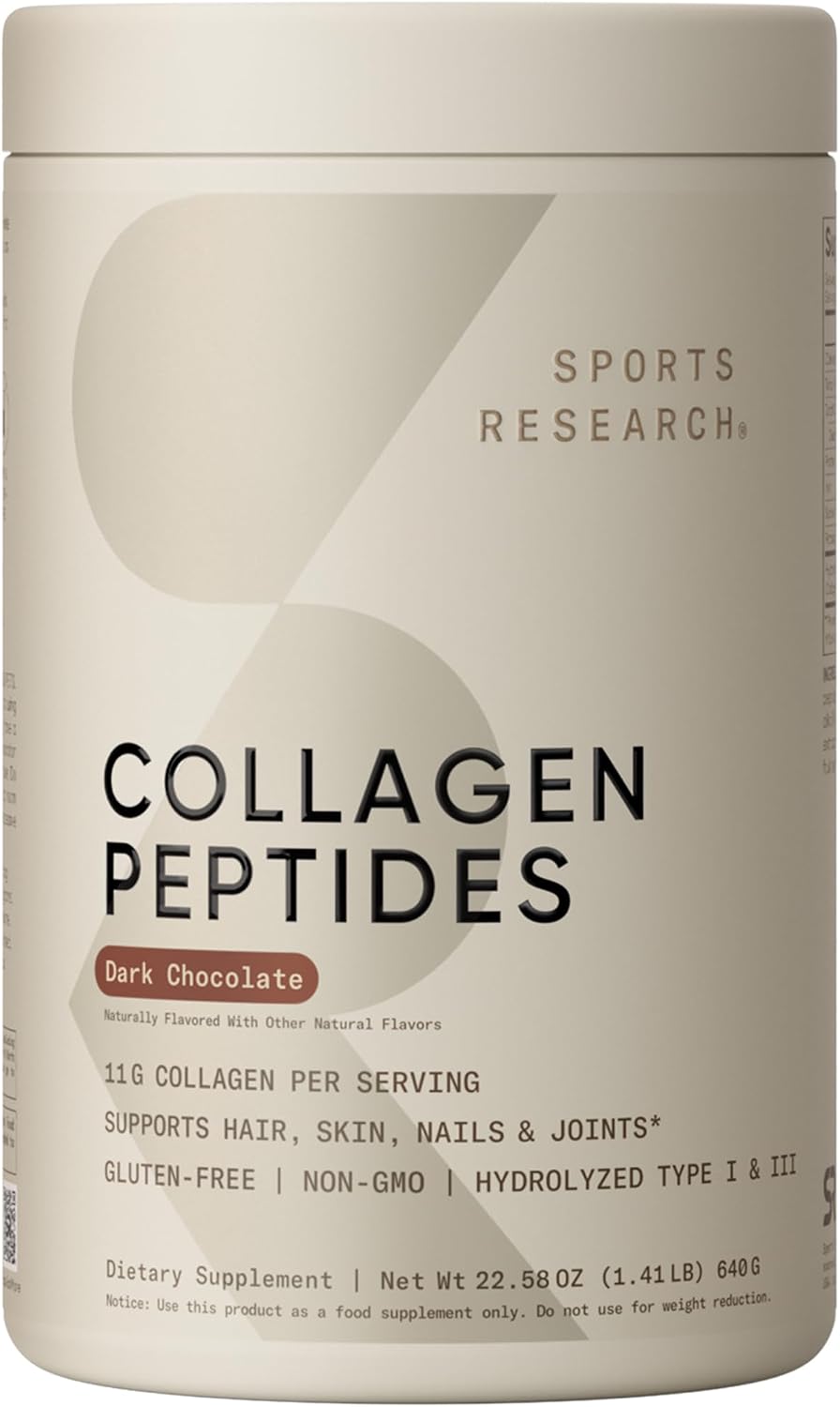 Sports Research® Collagen Peptides Protein Powder, Dark Chocolate (1.41lb)
