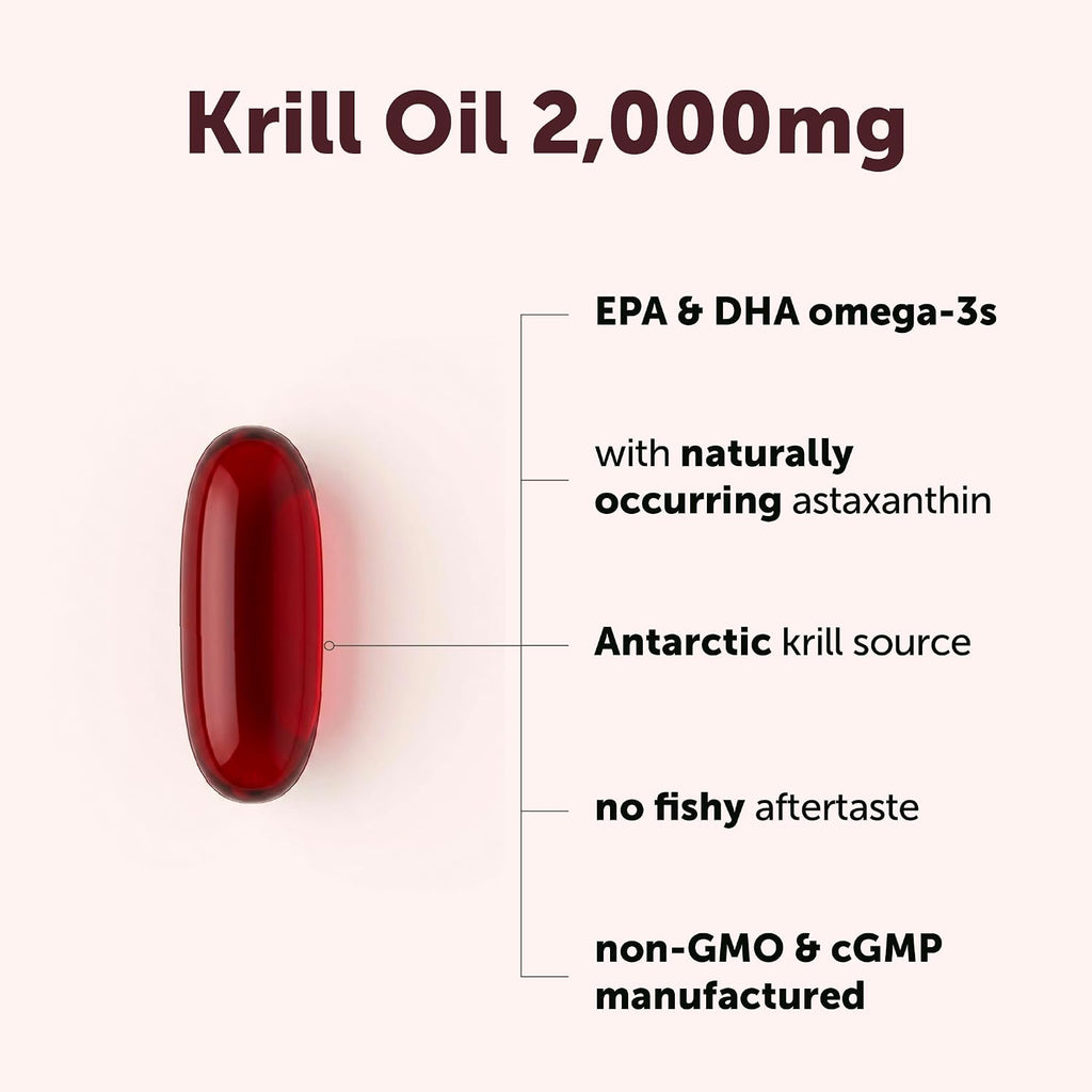 Micro Ingredients Antarctic Krill Oil Supplement 240 Count
