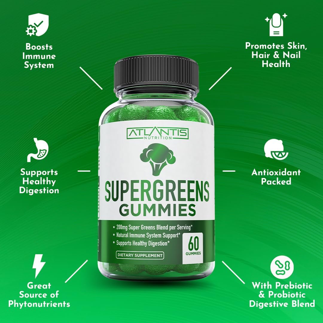 Atlantis Nutrition Supergreens Gummies