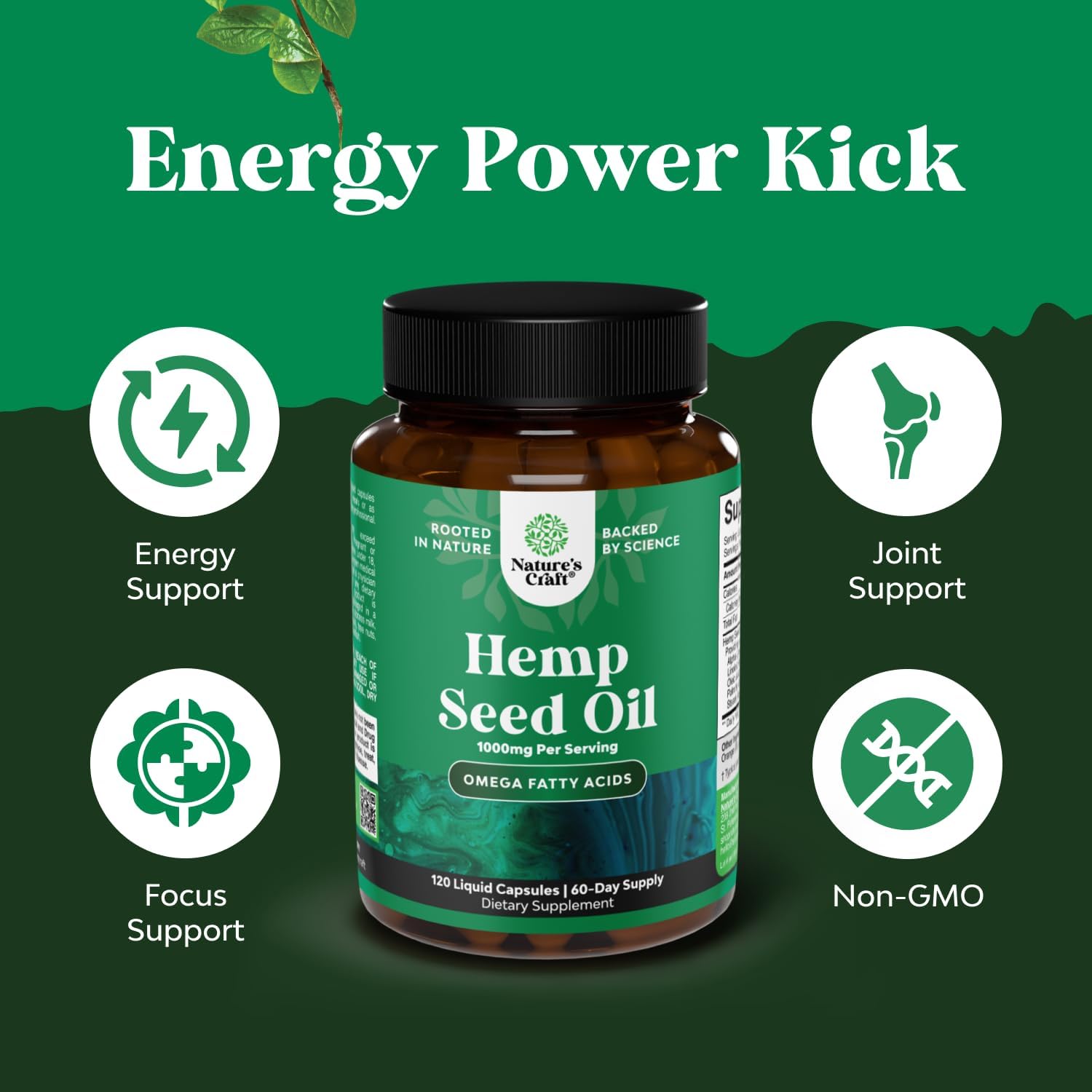 Natures Craft High Absorption Hemp Oil Capsules
