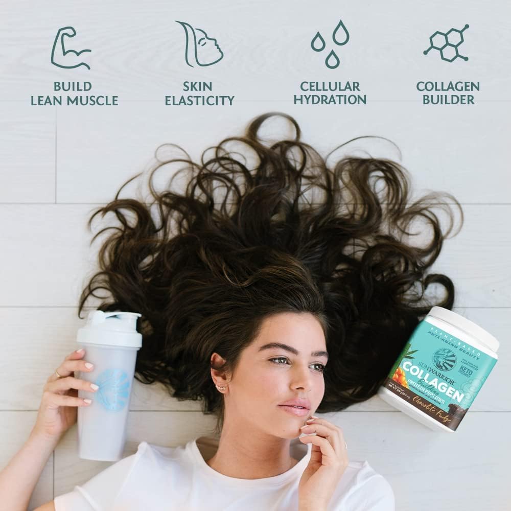Sunwarrior Vegan Collagen Building Peptides with Biotin, Chocolate
