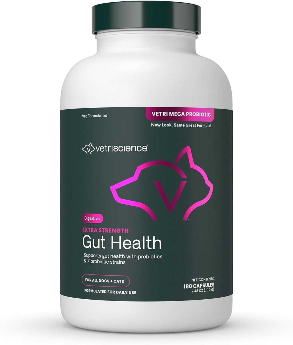 VetriScience Extra Strength Gut Health for Dogs and Cats, 180 Count