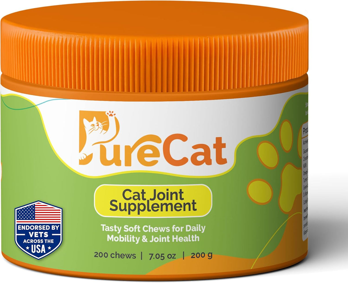 Purecat Joint Support Soft Chews Supplements for Cats of All Ages 200 ct