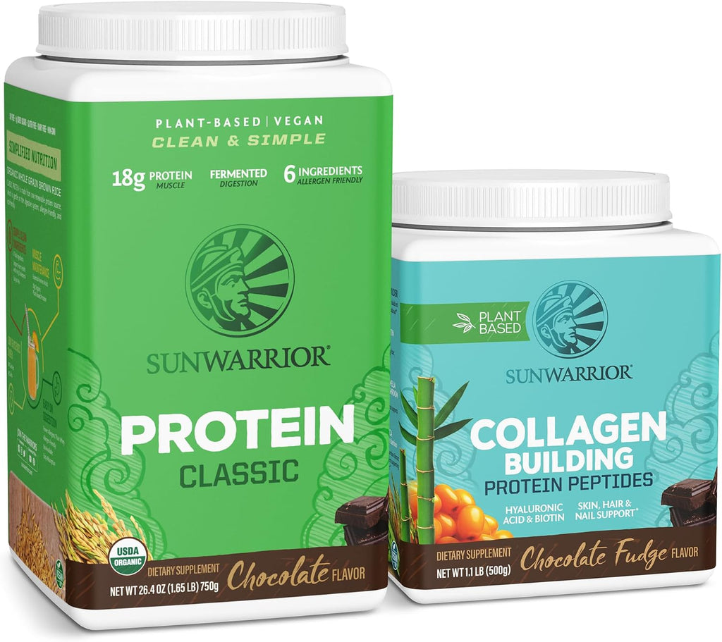 Sunwarrior Classic Vegan Protein Powder Chocolate & Collagen Building Powder