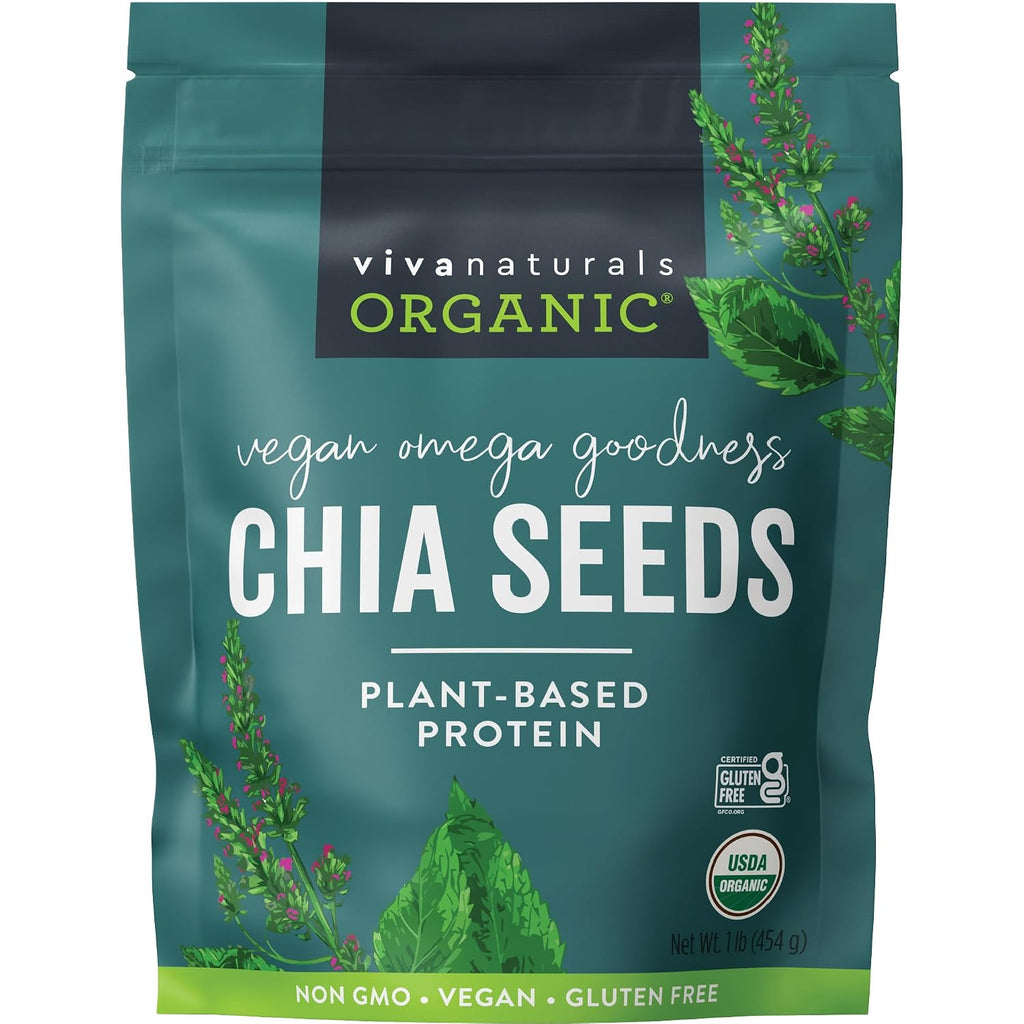 Viva Naturals Organic Chia Seeds, 1 lb, 16 Oz