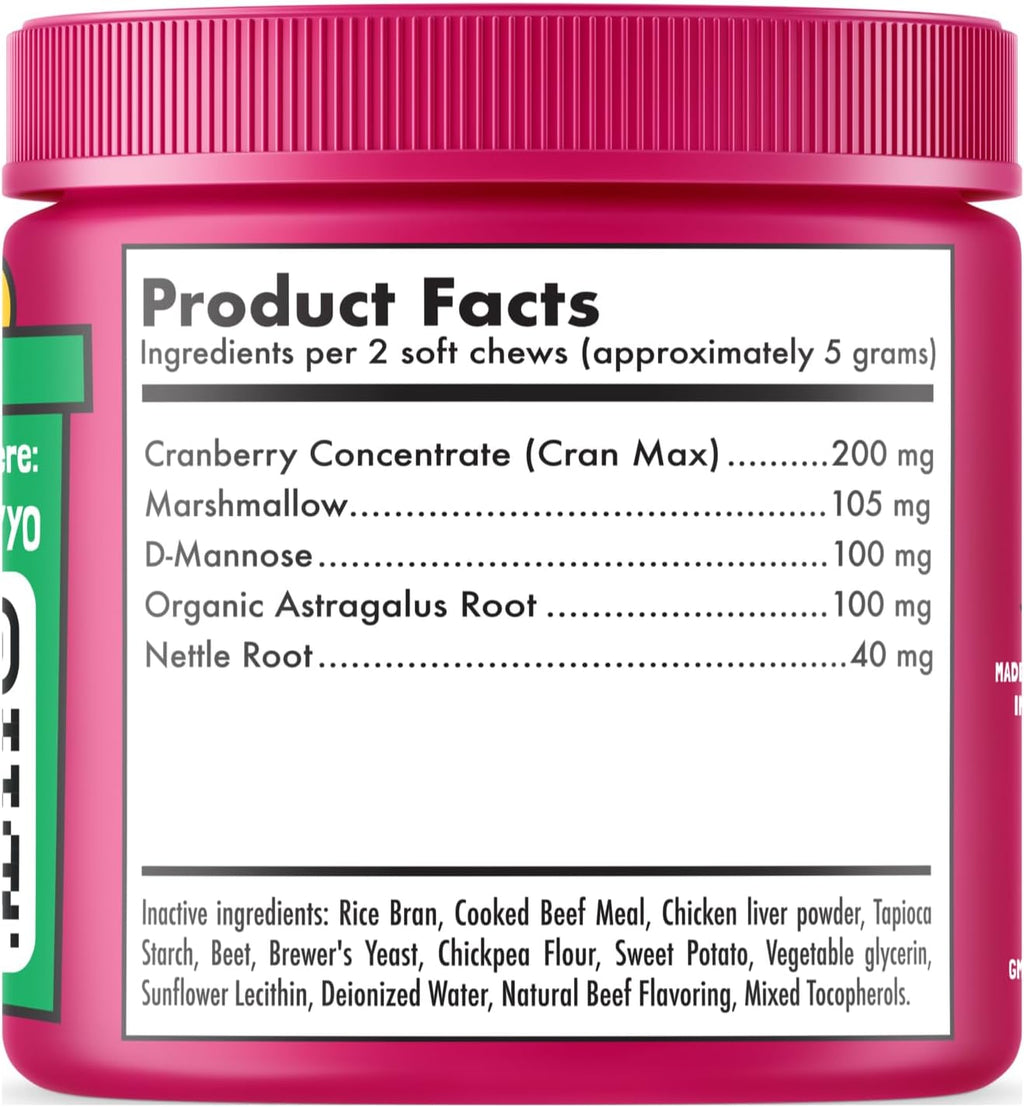 Legipet Cranberry UTI Chews for Dogs Bladder Support + D-Mannose