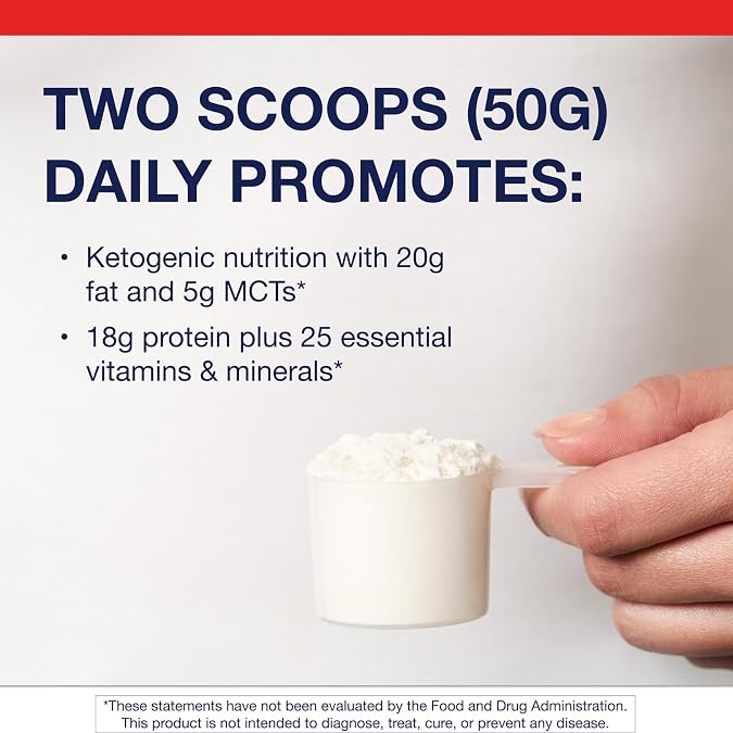Metagenics Ketogenic Shake - Keto Protein Powder - Vanilla - Low Carb, Sugar-Free, Gluten-Free
