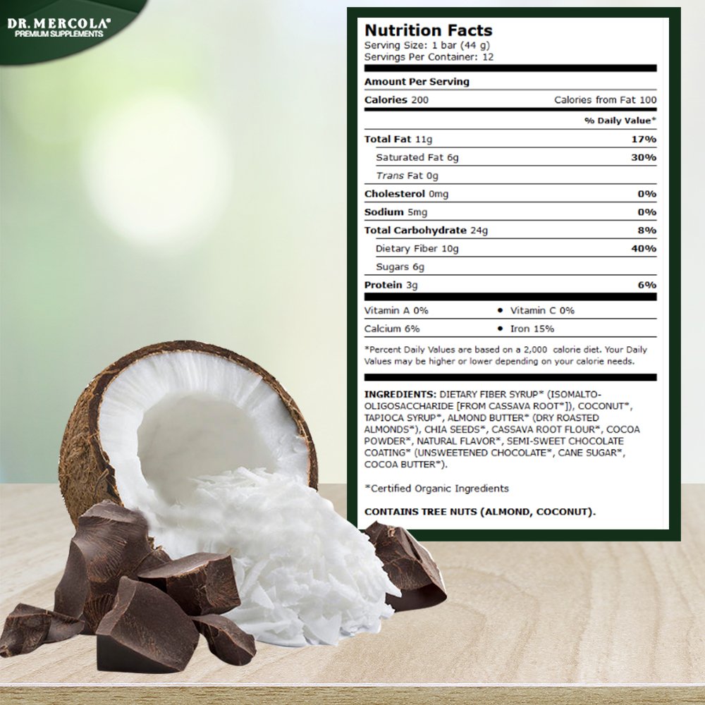 Dr. Mercola, Organic Cocoa Cassava with Coconut and Chia Seeds