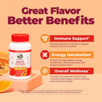 MARY RUTH'S Men's Multivitamin Gummies, Energy Metabolism, Vegan, 60 Count