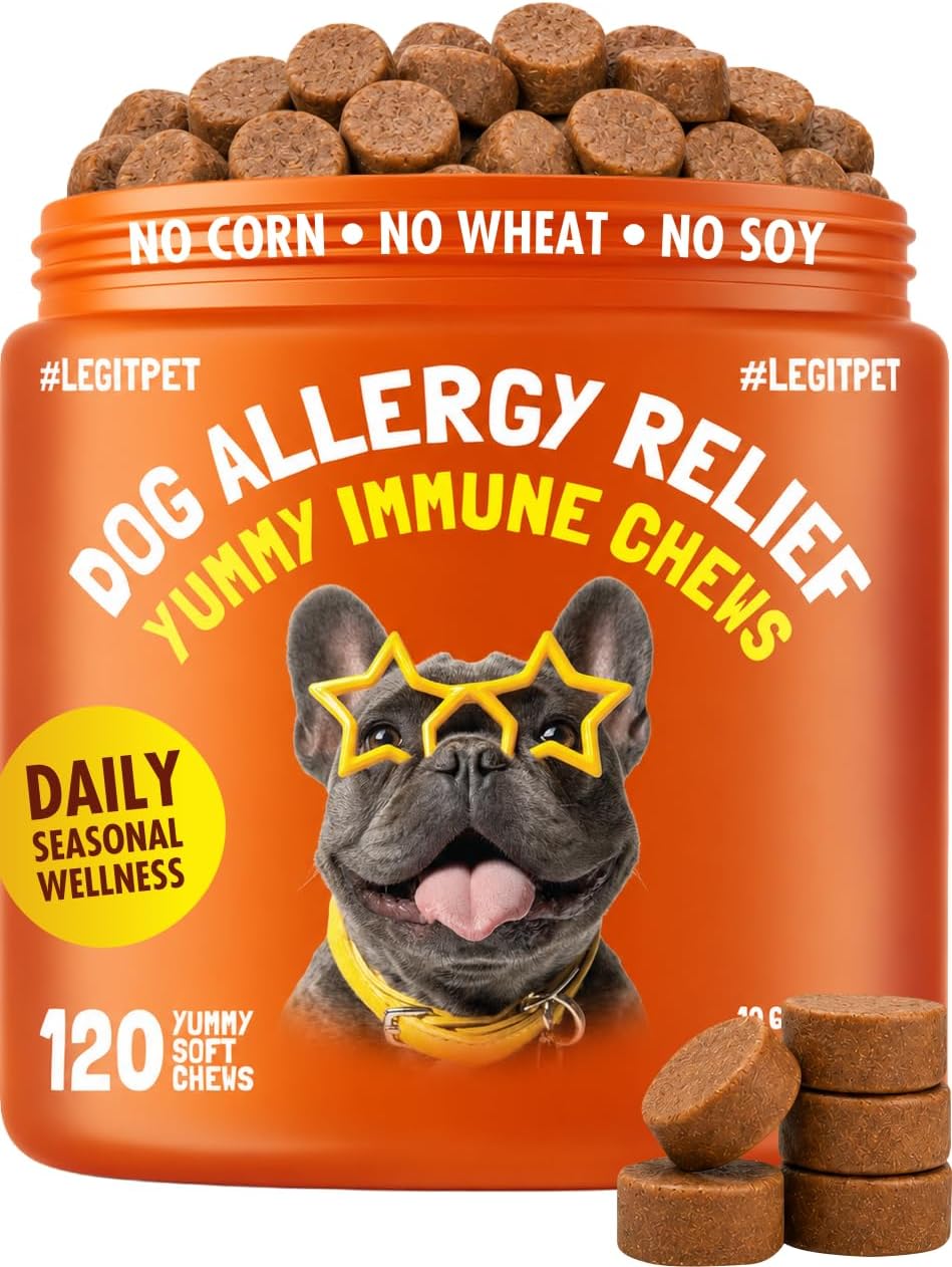 Legipet Allergy Relief Chews for Dogs & Immune & Digestive Supplement