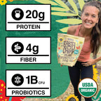 EarthChimp Organic Vegan Protein Powder - with Probiotics