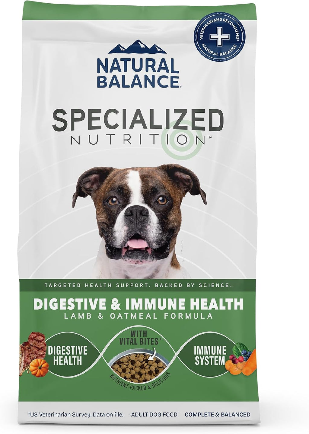Natural Balance Specialized Nutrition Dog Food, Lamb & Oatmeal, 3.5 lb pk of 1