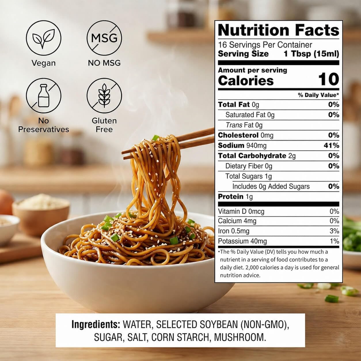 Sauce Grandmaster Gluten Free Mushroom Dark Soy Sauce