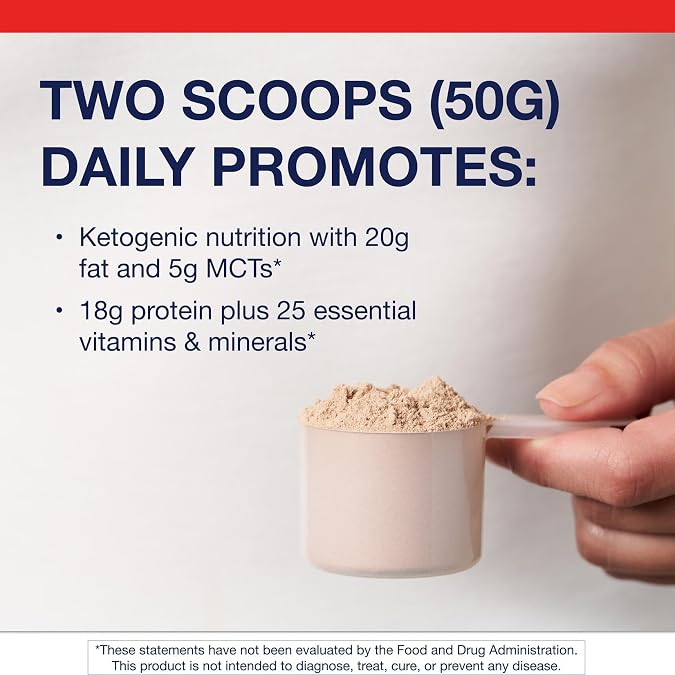 Metagenics Ketogenic Shake - Keto Protein Powder Choc - Low Carb, Sugar-Free, Gluten-Free
