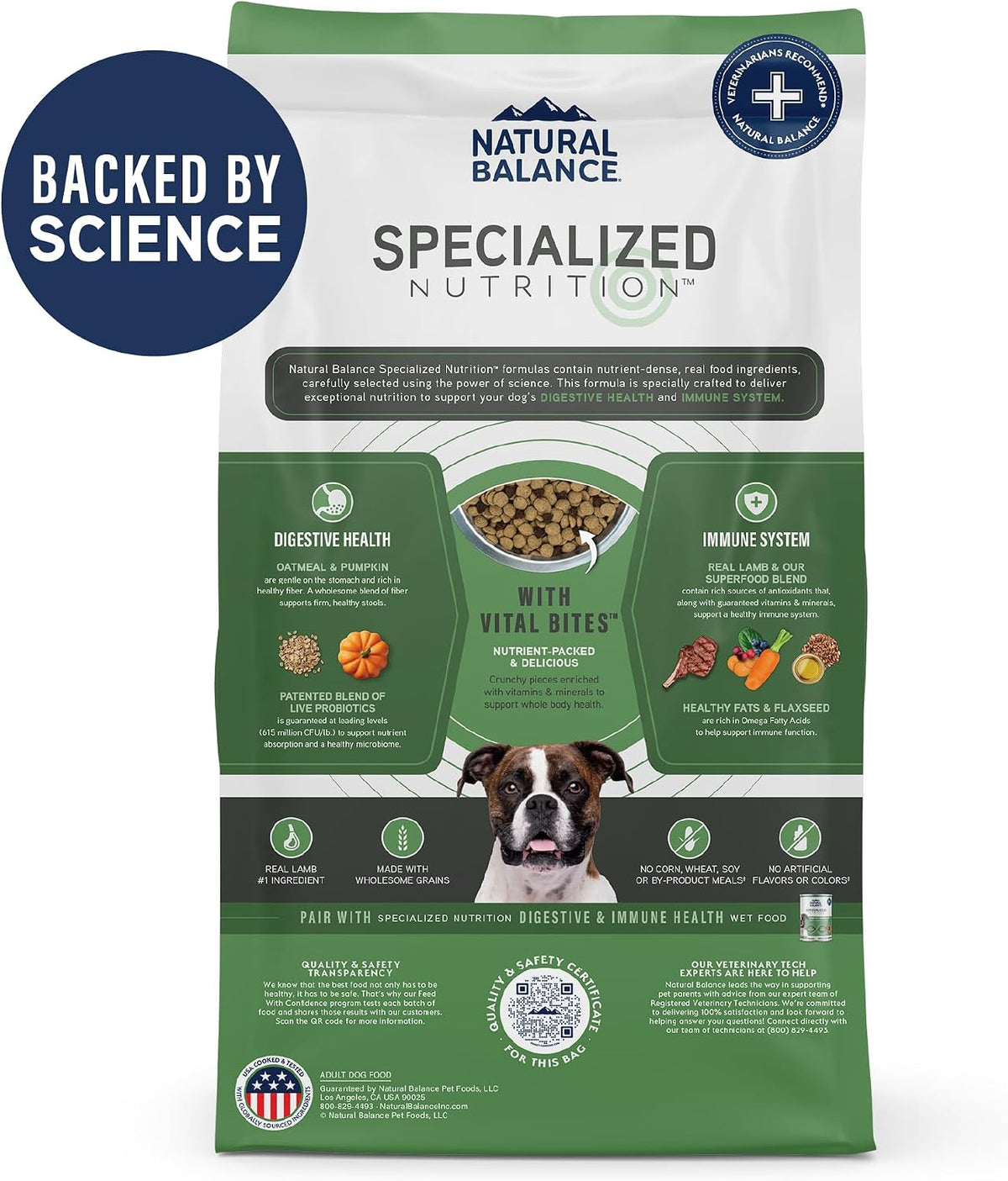 Natural Balance Specialized Nutrition Dry Dog Food with Lamb and Oatmeal for Dogs 3.5 lbs, pk of 2