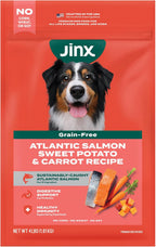 Jinx Grain Free Dry Dog Food - Real Salmon, Sweet Potato & Carrot, 4lb pk of 1