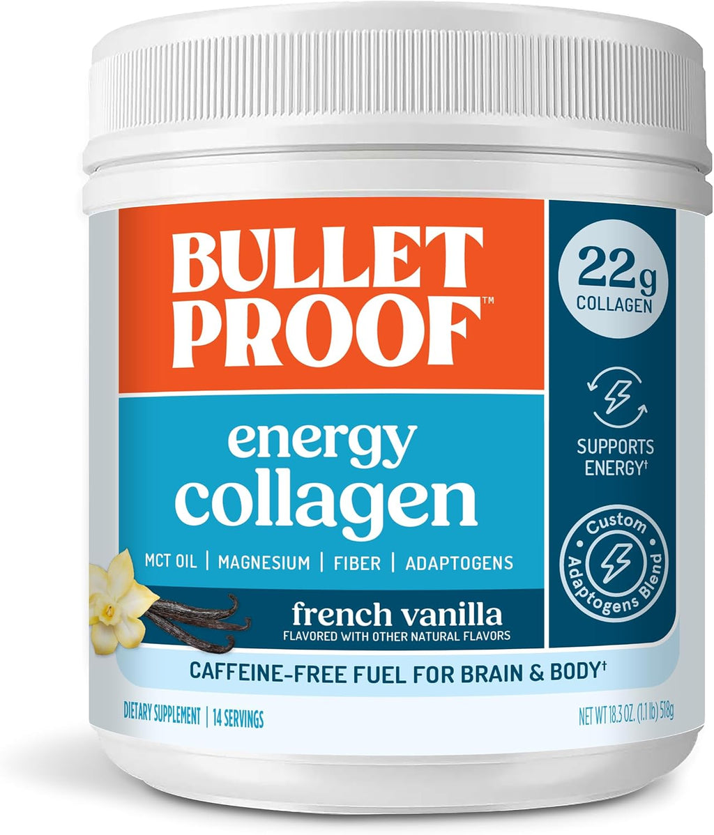 Bulletproof Energy Collagen Peptides Protein Powder, Vanilla Bean, 18.3 oz