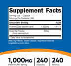 Nutricost Vitamin C with Rose Hips 1025mg, 240 Capsules, Gluten Free