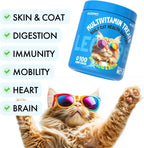 Legipet Multivitamin Cat Treats Vitamins for Indoor Cats Skin & Coat Digestion