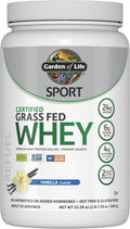 Garden of Life SPORT Grass Fed Whey Protein Powder, Vanilla, 20 Servings