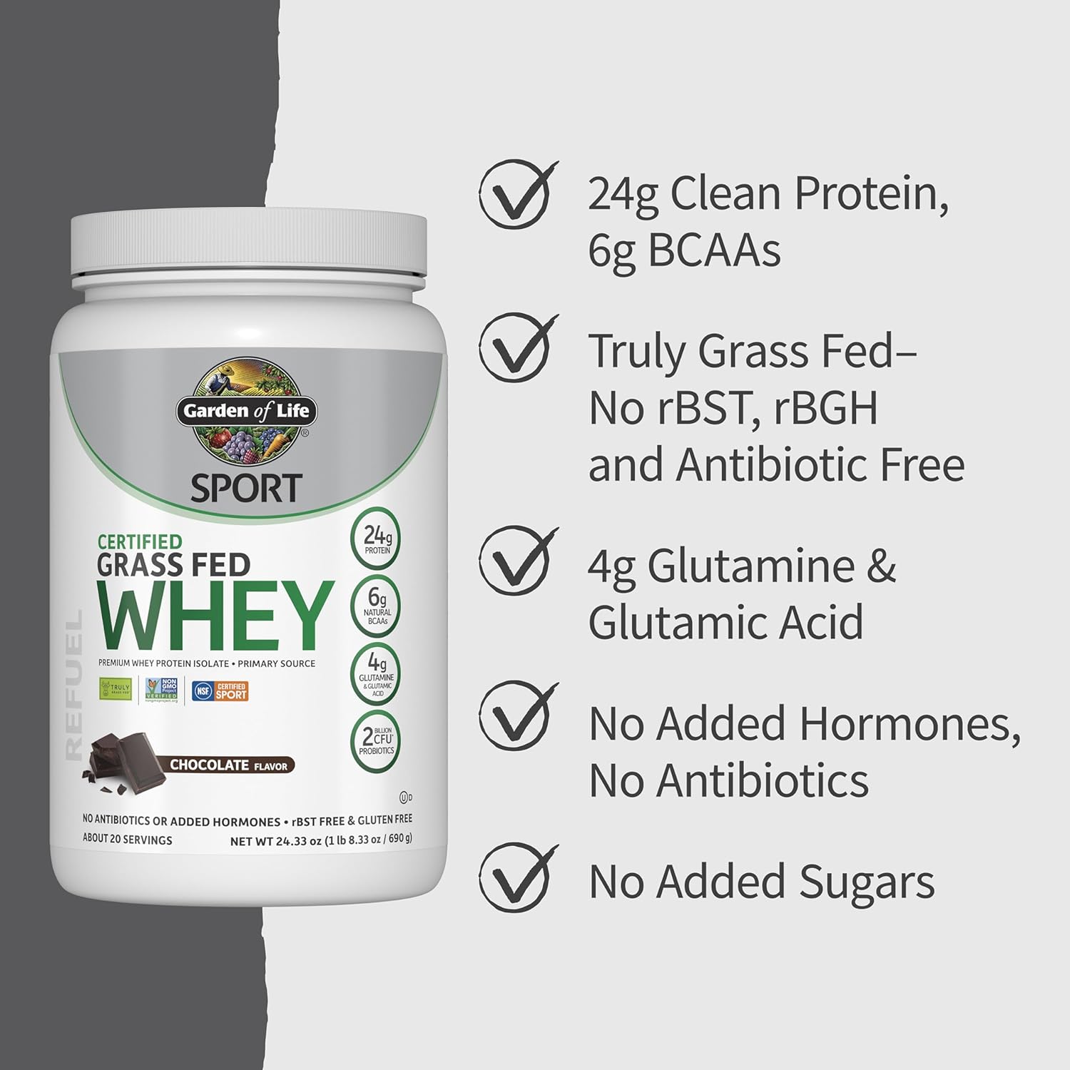 Garden of Life SPORT Whey Protein Powder Chocolate