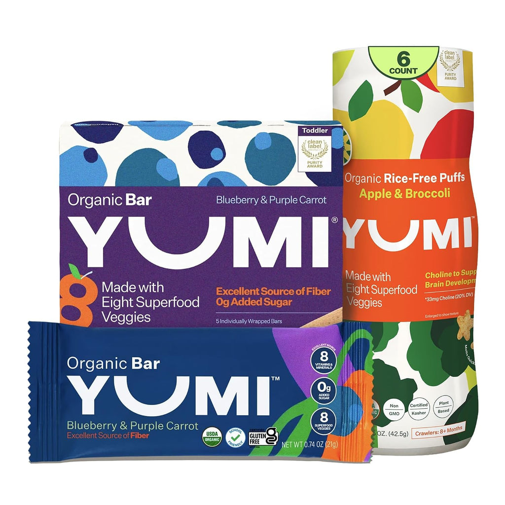 Yumi Purple Carrot Bars & Apple & Broccoli Puffs