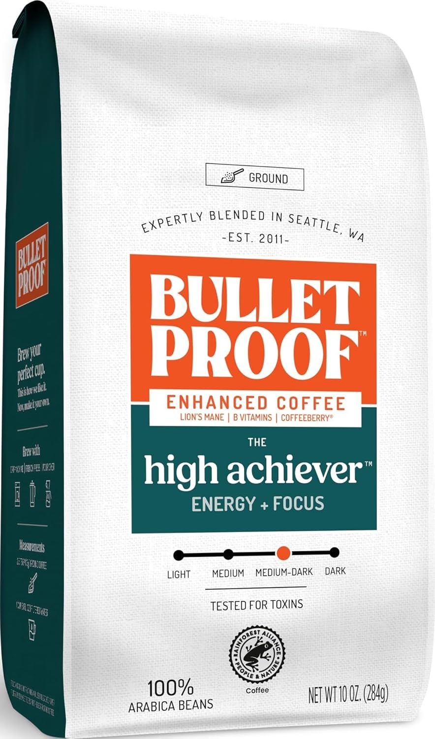 Bulletproof The High Achiever Ground Mushroom Coffee