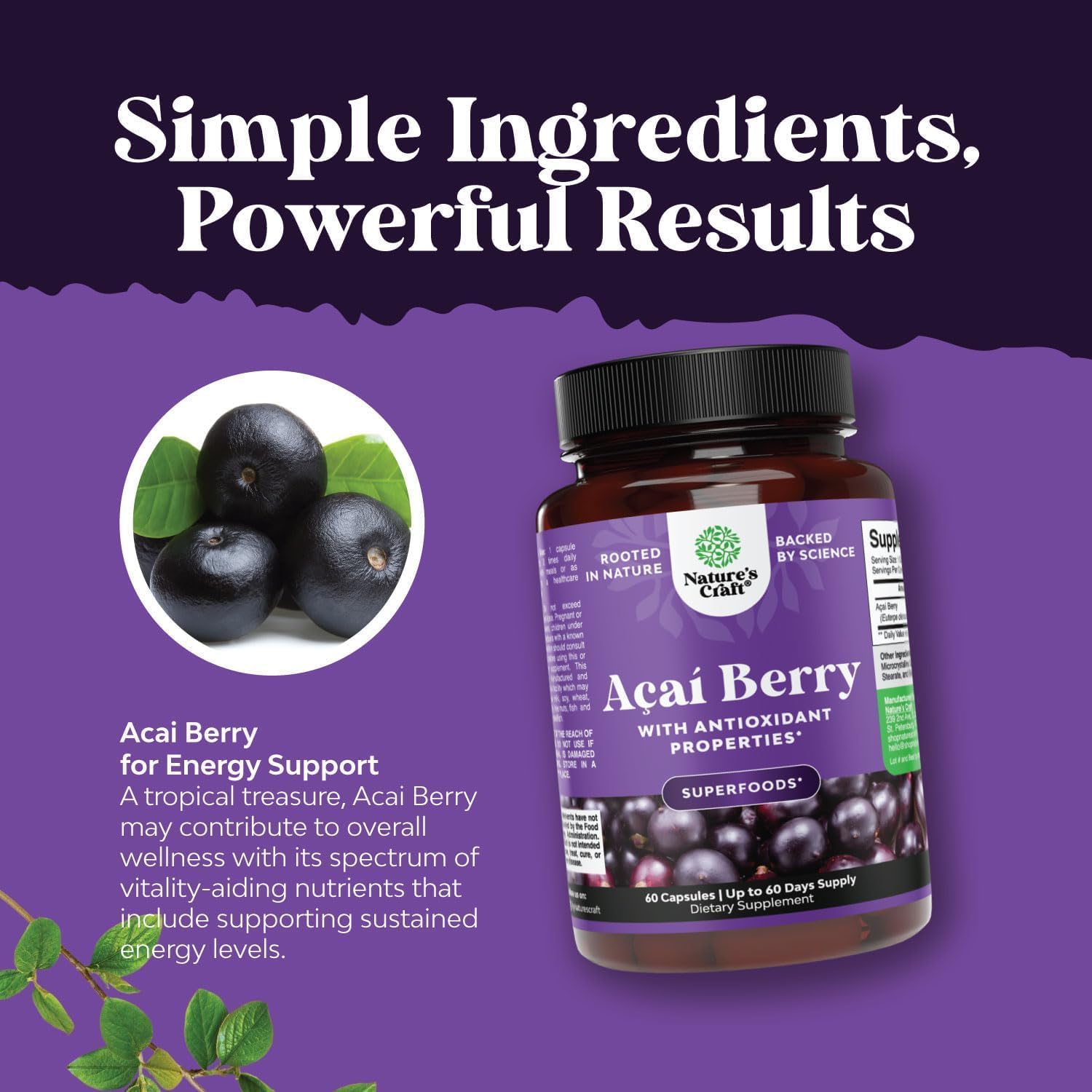 Natures Craft Acai Berry Supplement