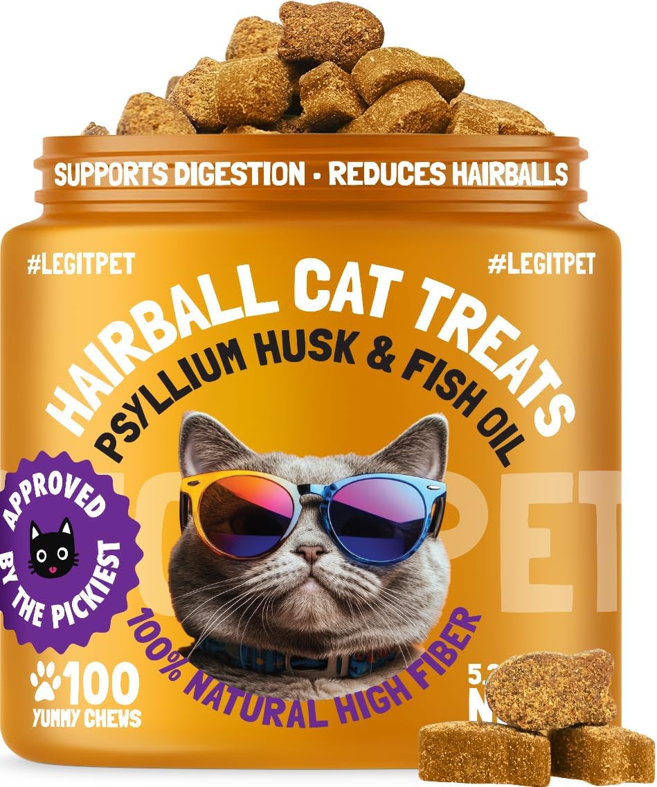 Legipet Hairball Treatment for Cats Natural Remedy with Apple Pomace, Psyllium Husk