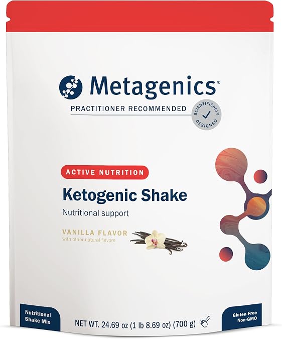 Metagenics Ketogenic Shake - Keto Protein Powder - Vanilla - Low Carb, Sugar-Free, Gluten-Free