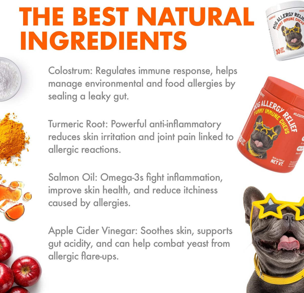 Legipet Allergy Relief Chews for Dogs & Immune & Digestive Supplement
