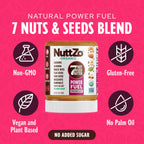 NuttZo Organic Paleo Power Fuel Crunchy 7-Nut-and-Seed Butter, 12 oz