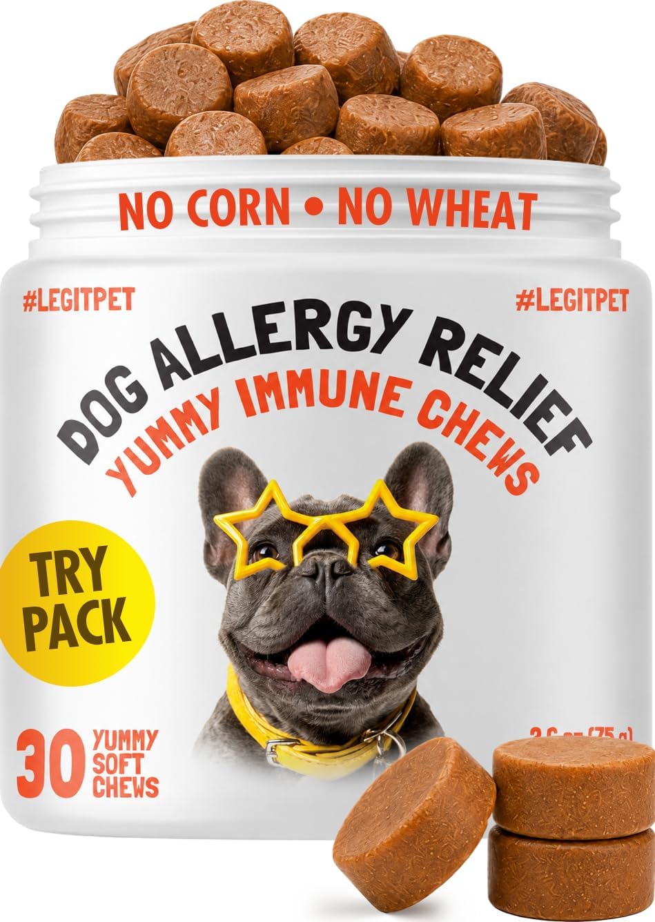 Legipet Allergy Relief Chews for Dogs & Immune & Digestive Supplement