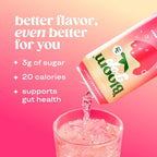Bloom Pop Prebiotic Soda 12 Pack, Strawberry Cream Flavor