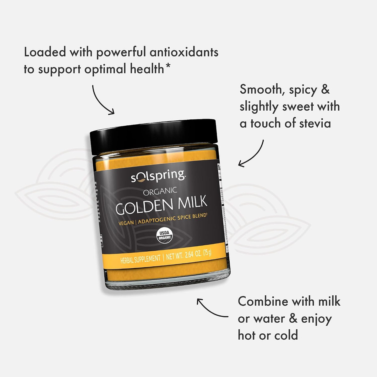 Dr. Mercola Solspring Golden Milk - Adaptogenic Support Pack of 2