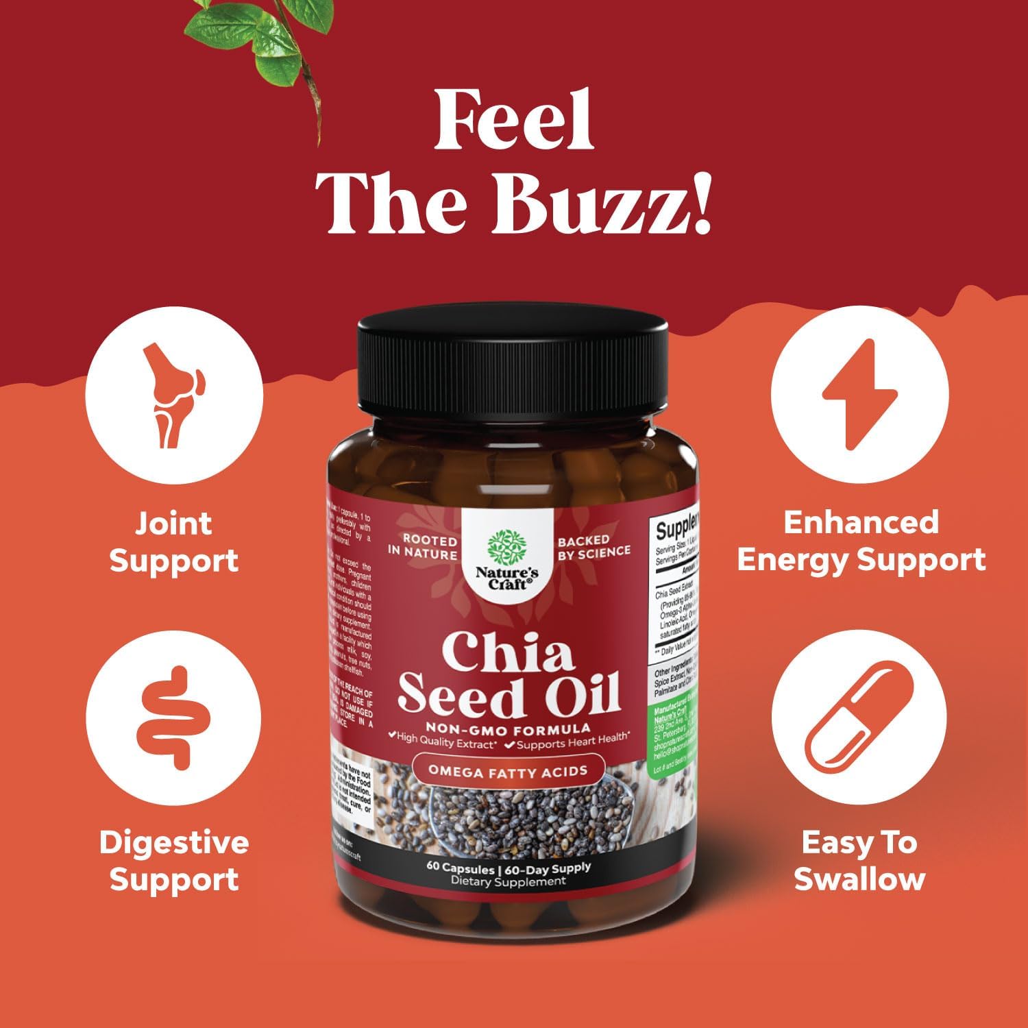 Natures Craft Chia Seed Oil Extract Capsules