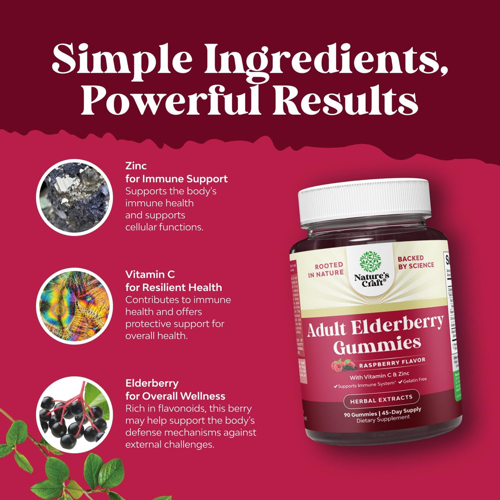 Natures Craft Elderberry and Zinc Gummies