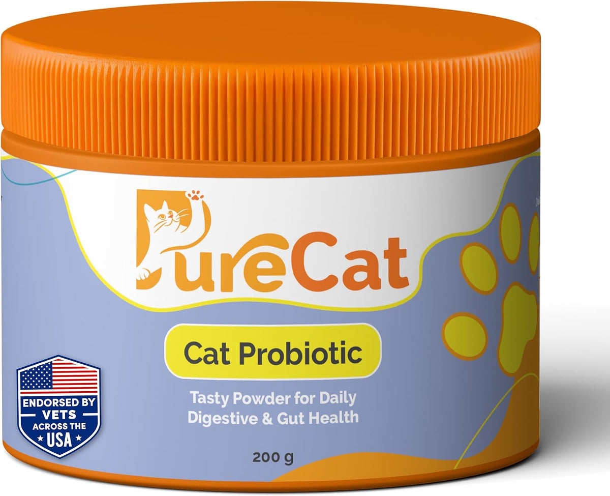 Purecat Digestive Health & Immune Support Supplement Probiotic Powder for Indoor and Outdoor Cats