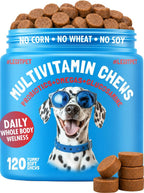 Legipet Dog Vitamins - 120 Multivitamins Chews w/Glucosamine Chondroitin, Probiotics