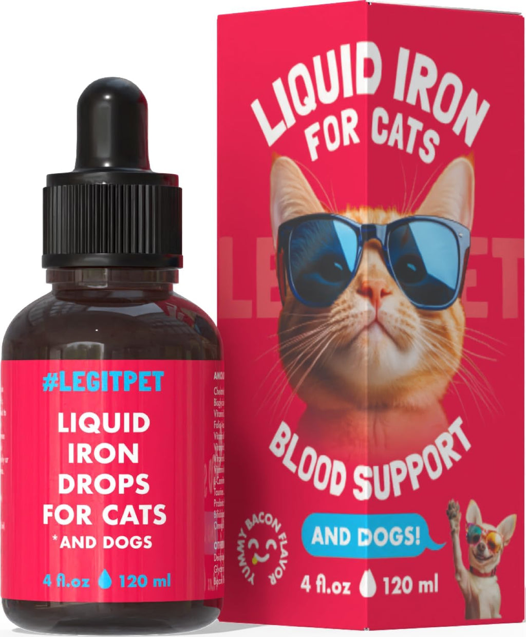 Legipet Liquid Iron Supplement for Cats & Dogs B12 + B-Complex + Probiotics Liquid