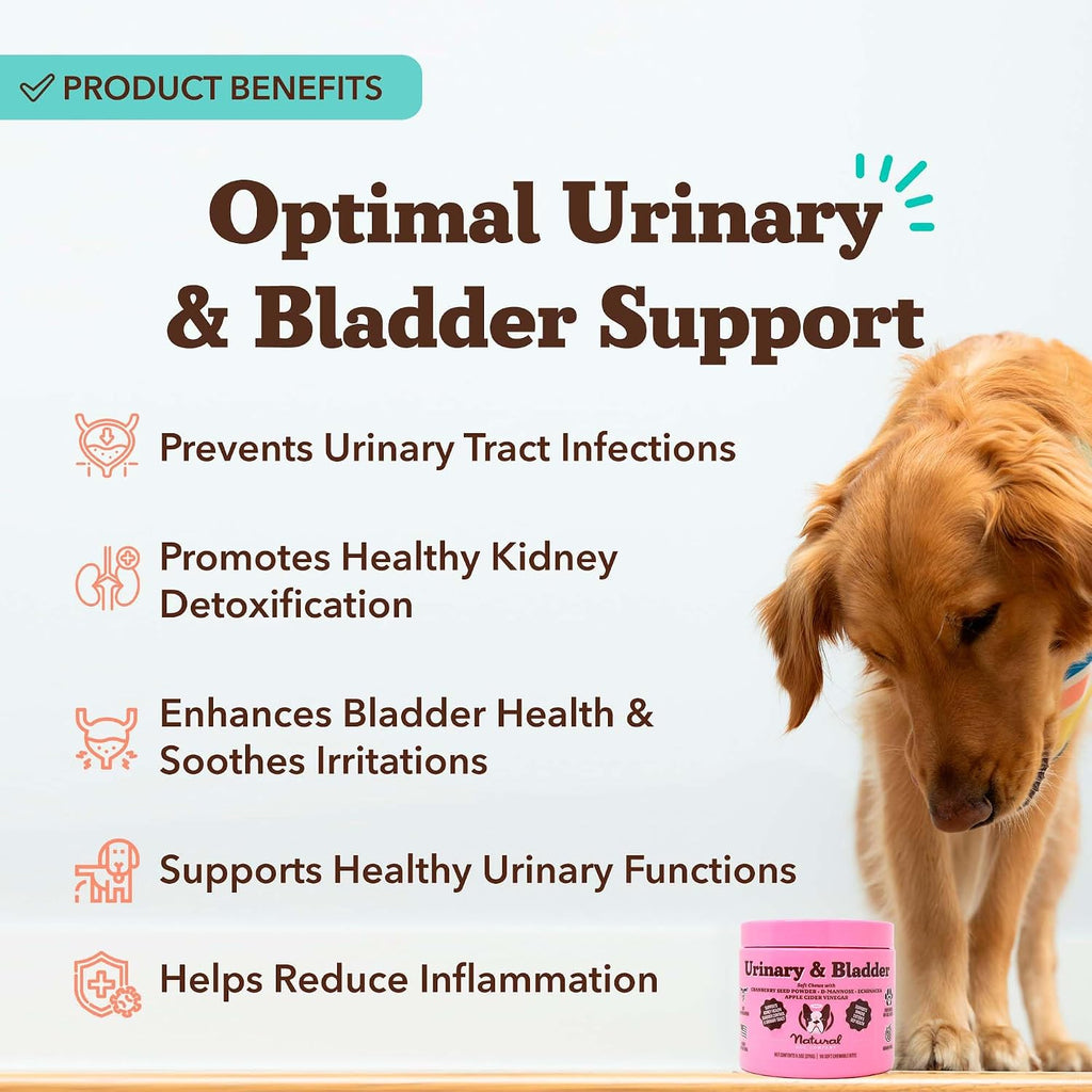Natural Dog Company Urinary & Bladder Supplement for Dogs – 90 Soft Chews