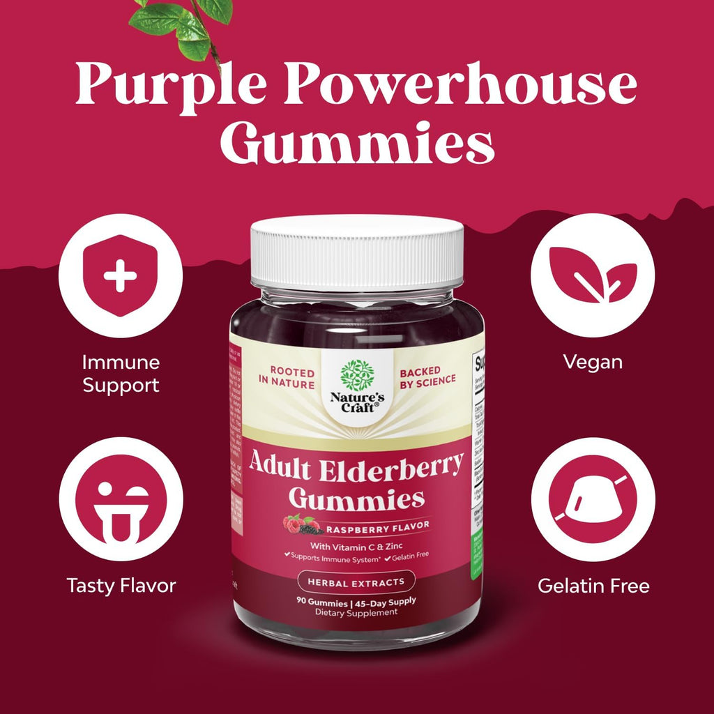 Natures Craft Elderberry and Zinc Gummies
