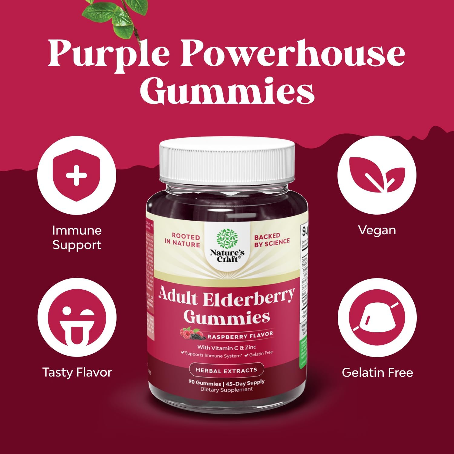 Natures Craft Elderberry and Zinc Gummies