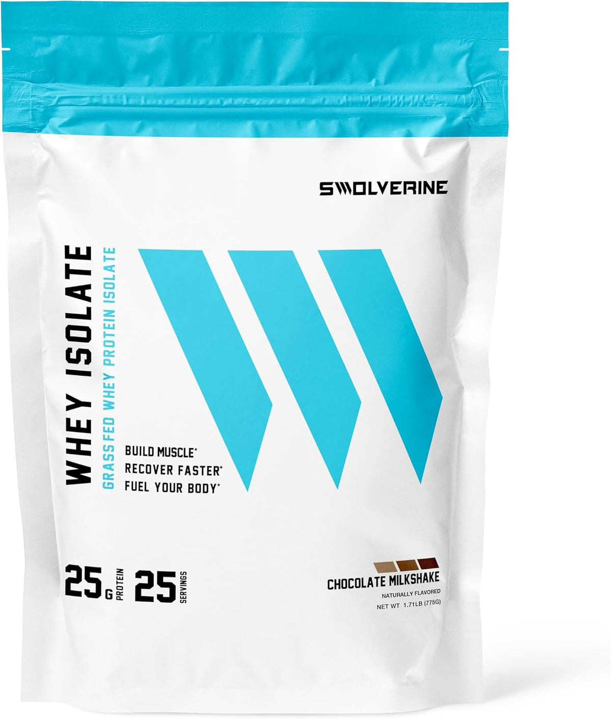 Swolverine Whey Protein Isolate Powder – 25g Protein, Fast-Digesting WPI, Chocolate